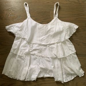 White flowy tank top